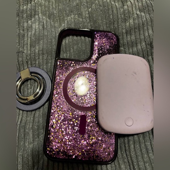 iPhone 13 Pro Max cases with battery magnetic charger plus a loop ring. - Picture 2 of 4